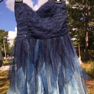 Royal blue. Ombré dress. Homecoming/ Prom dress.